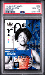 Graded 2024 Panini Court Kings Jared McCain #121 Rookies I Rookie RC Basketball Card PSA 10 Gem Mint (ONLINE ORDER ONLY)