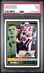 Graded 2024 Panini Encore Drake Maye #229 Rookie RC Football Card PSA 7 Near Mint (ONLINE ORDER ONLY)
