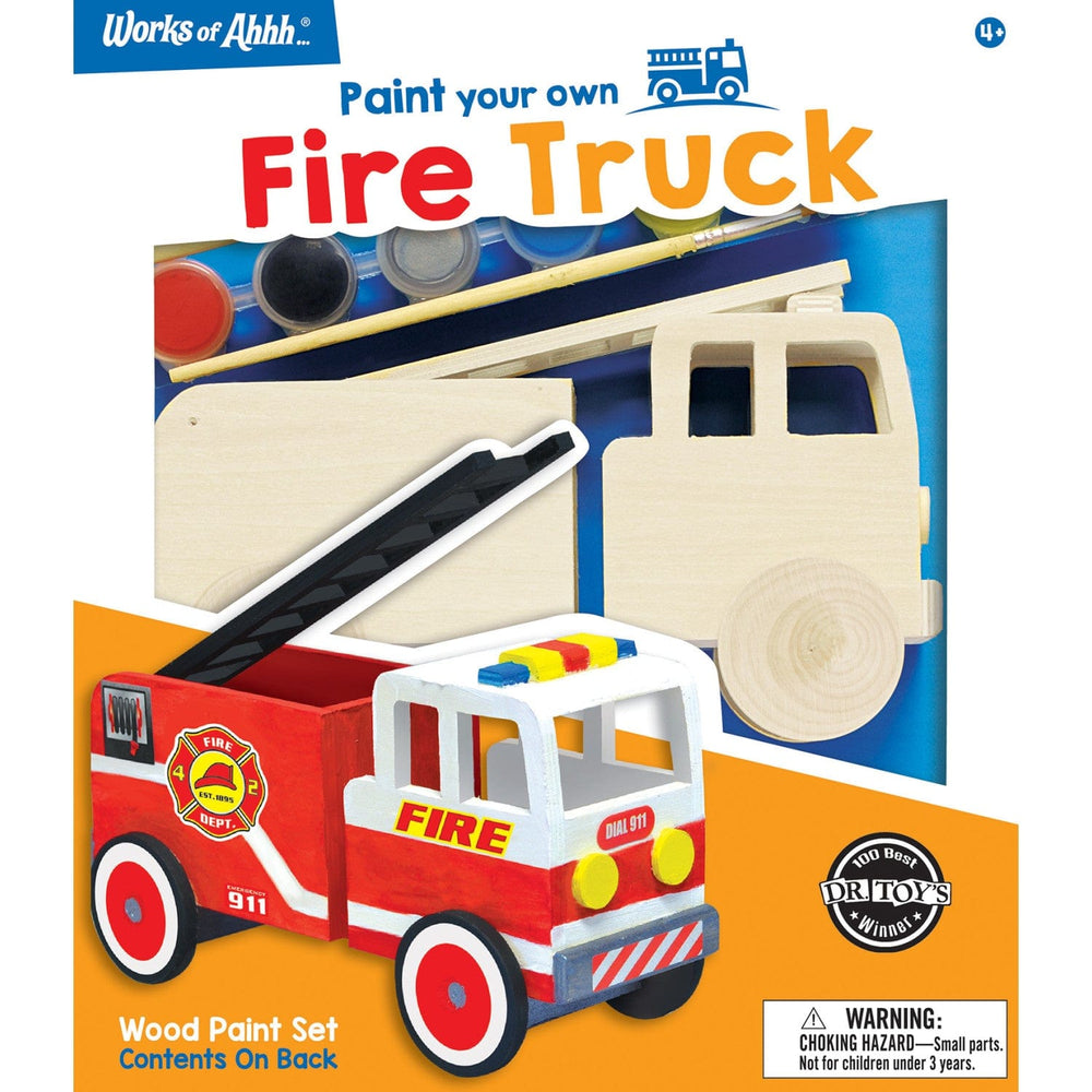 Firetruck Wood Craft & Paint Kit (ONLINE ORDER ONLY)