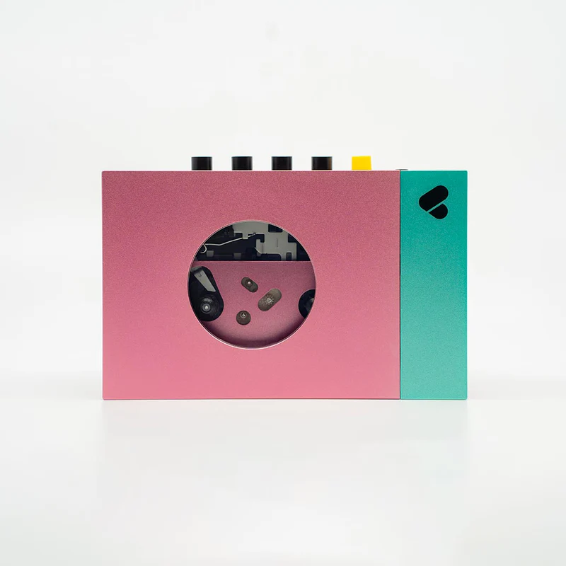 Portable BT Cassette Player Lecteur rose et vert • Edith [Cassette Player] (ONLINE ORDER ONLY)
