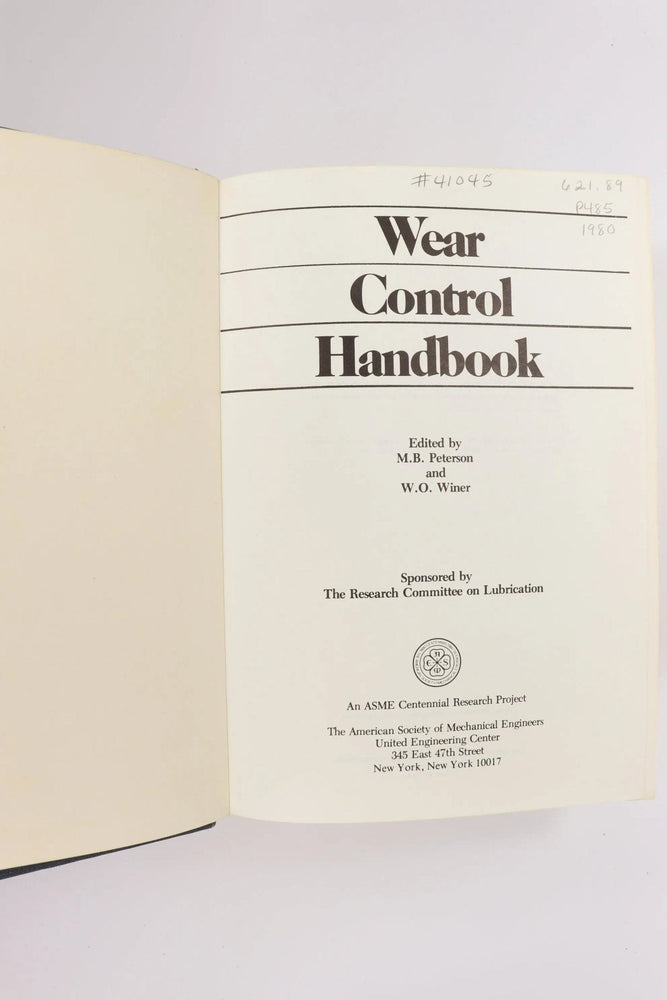 Wear Control Handbook (ONLINE ORDER ONLY)