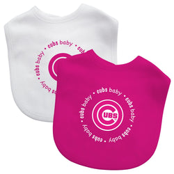 Chicago Cubs - Baby Bibs 2-Pack - Pink Set (ONLINE ORDER ONLY)