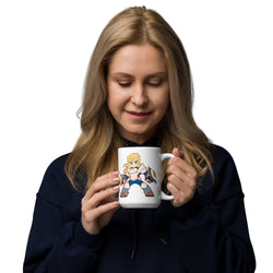 Skyland Arts Intrepid Fighter white glossy 15 oz mug (ONLINE ORDER ONLY)