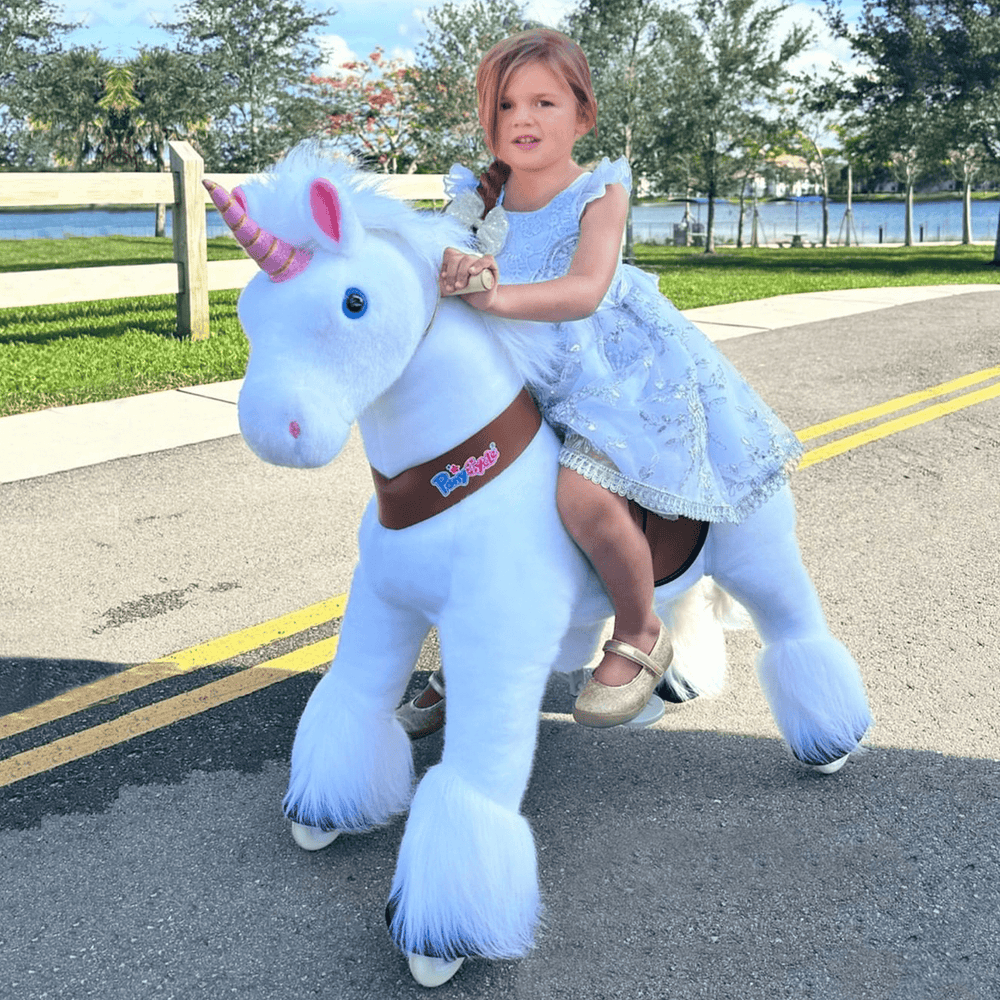 Model U Unicorn Ride-On Toy Age 3-4 White (ONLINE ORDER ONLY)
