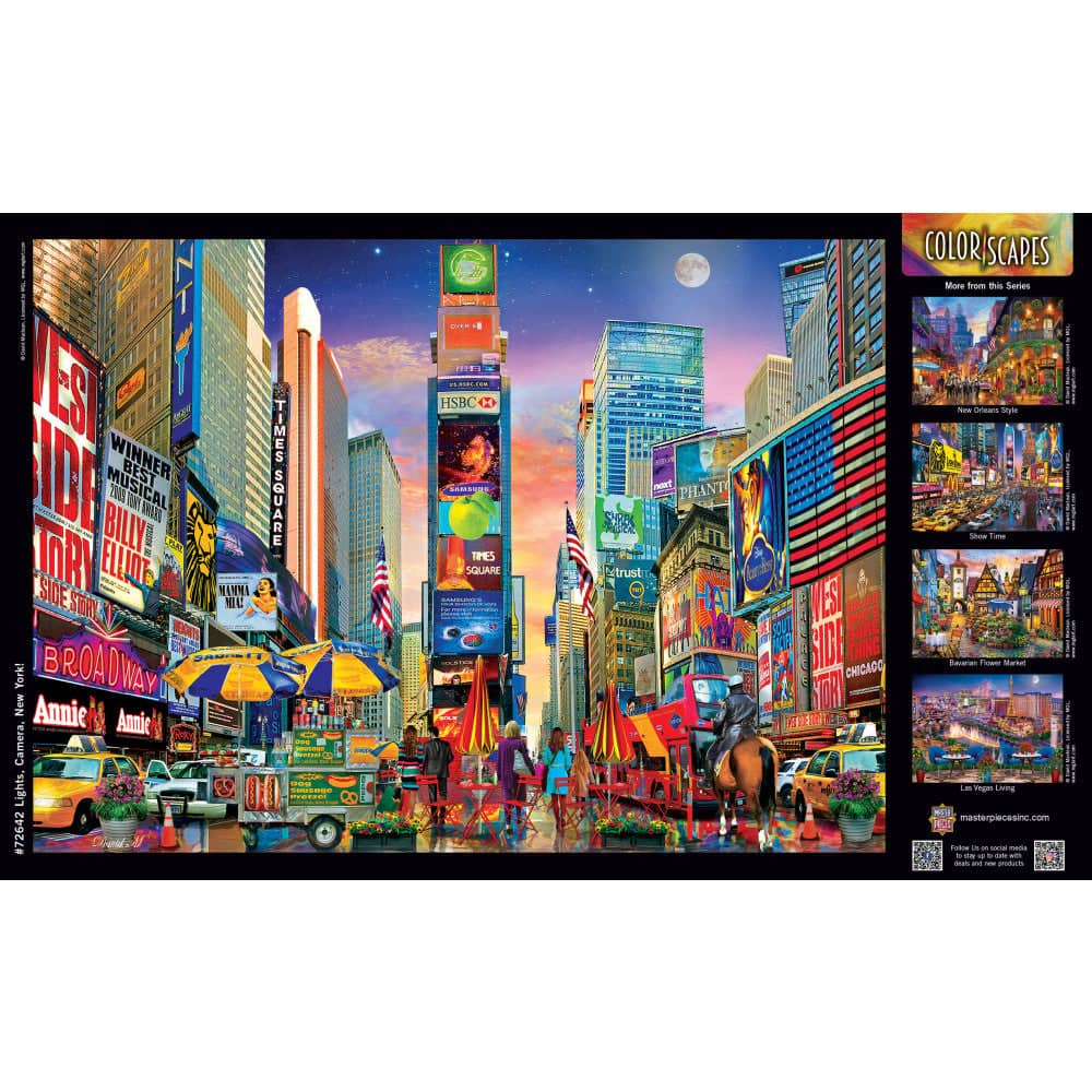 Colorscapes - Lights, Camera, New York! 1000 Piece Jigsaw Puzzle (ONLINE ORDER ONLY)