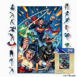 Justice League Heroes Assemble - The Battle Begins Wooden Jigsaw Puzzle (Online Order Only)