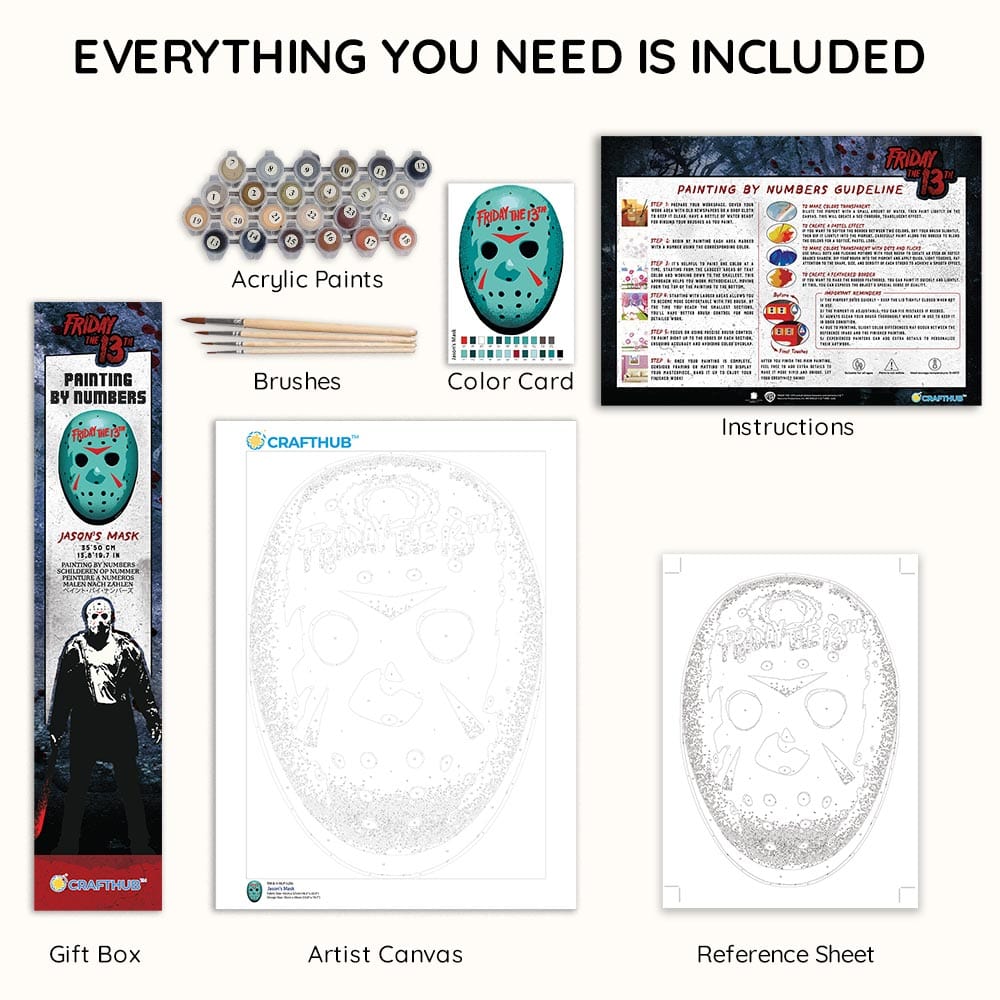 Jason's Mask - Paint By Numbers Kit (ONLINE ORDER ONLY)