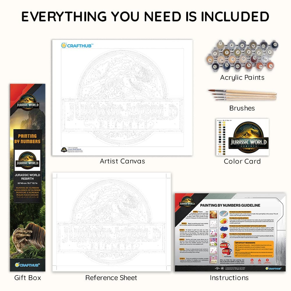 Jurassic World Rebirth - Paint By Numbers Kit (ONLINE ORDER ONLY)