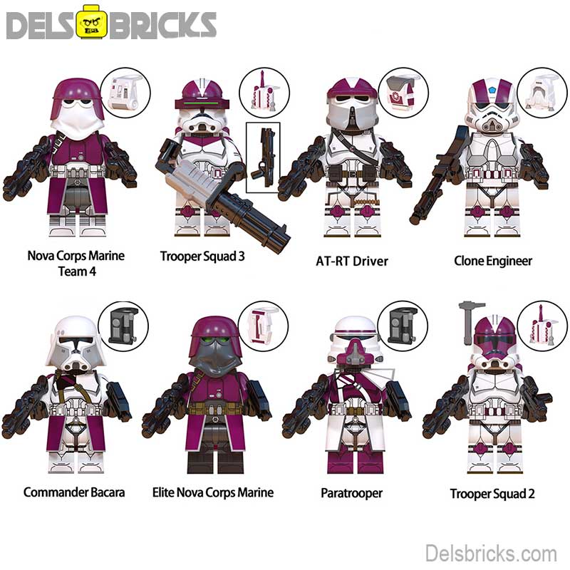 21st Nova corp Clone troopers Set of 8 Star Wars Minifigures (ONLINE ORDER ONLY)