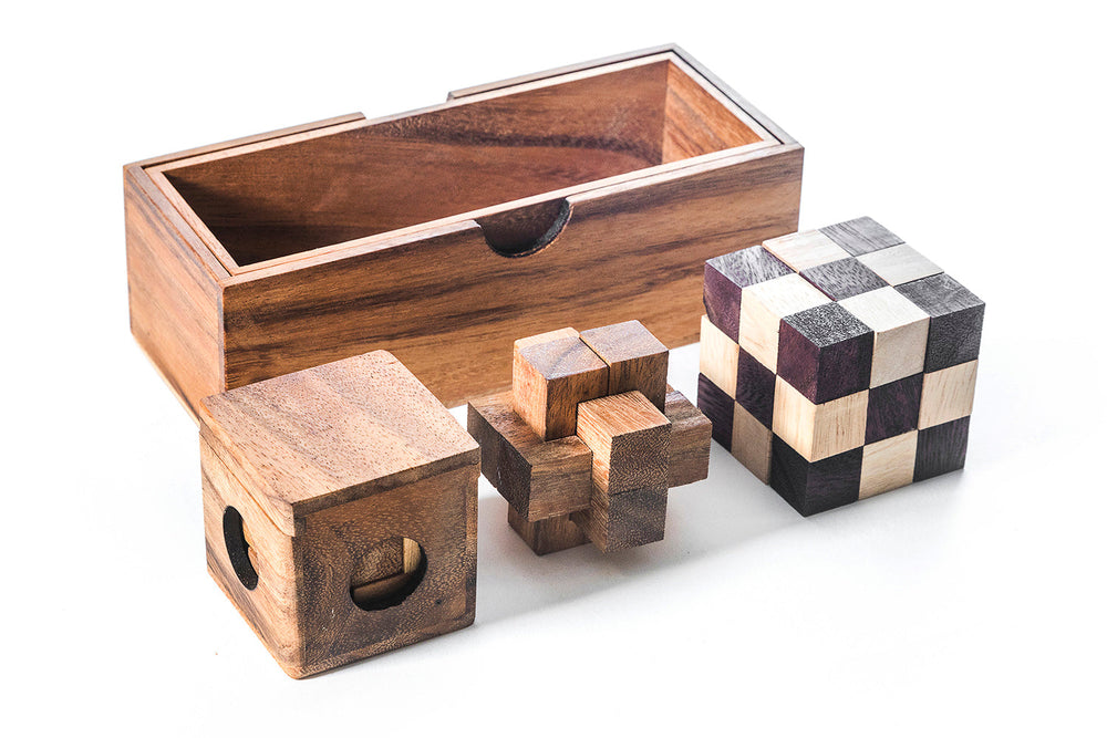3 Brain Teaser Puzzle Gift Set (Online Order Only)