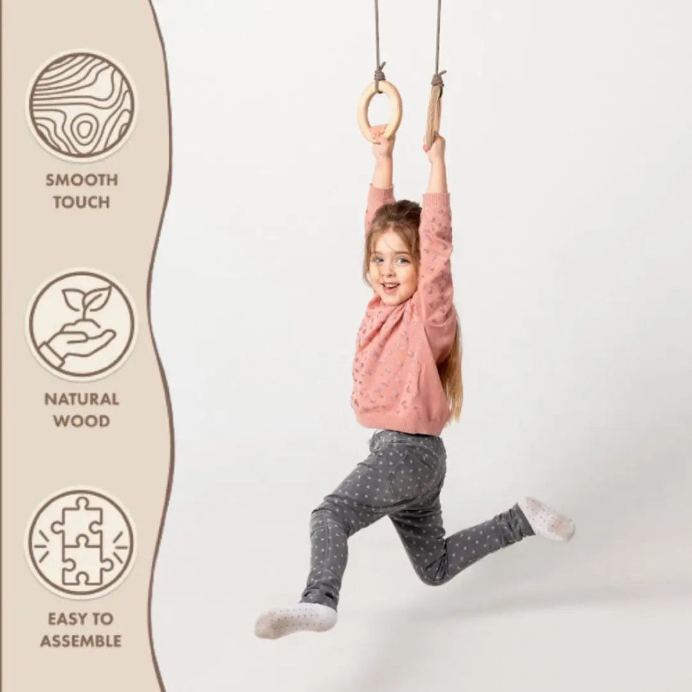 Wooden gymnastic rings for kids (ONLINE ORDER ONLY)