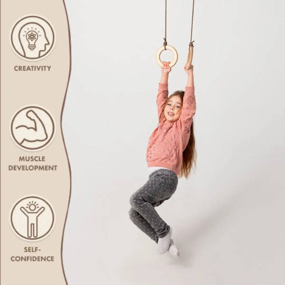Wooden gymnastic rings for kids (ONLINE ORDER ONLY)