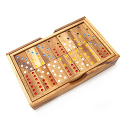 Double 6 Wooden Dominoes Set (Online Order Only)
