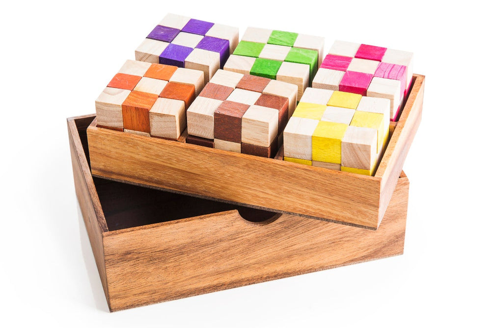 6 Snake Cube - Color Variety Set - Same Configuration (Online Order Only)