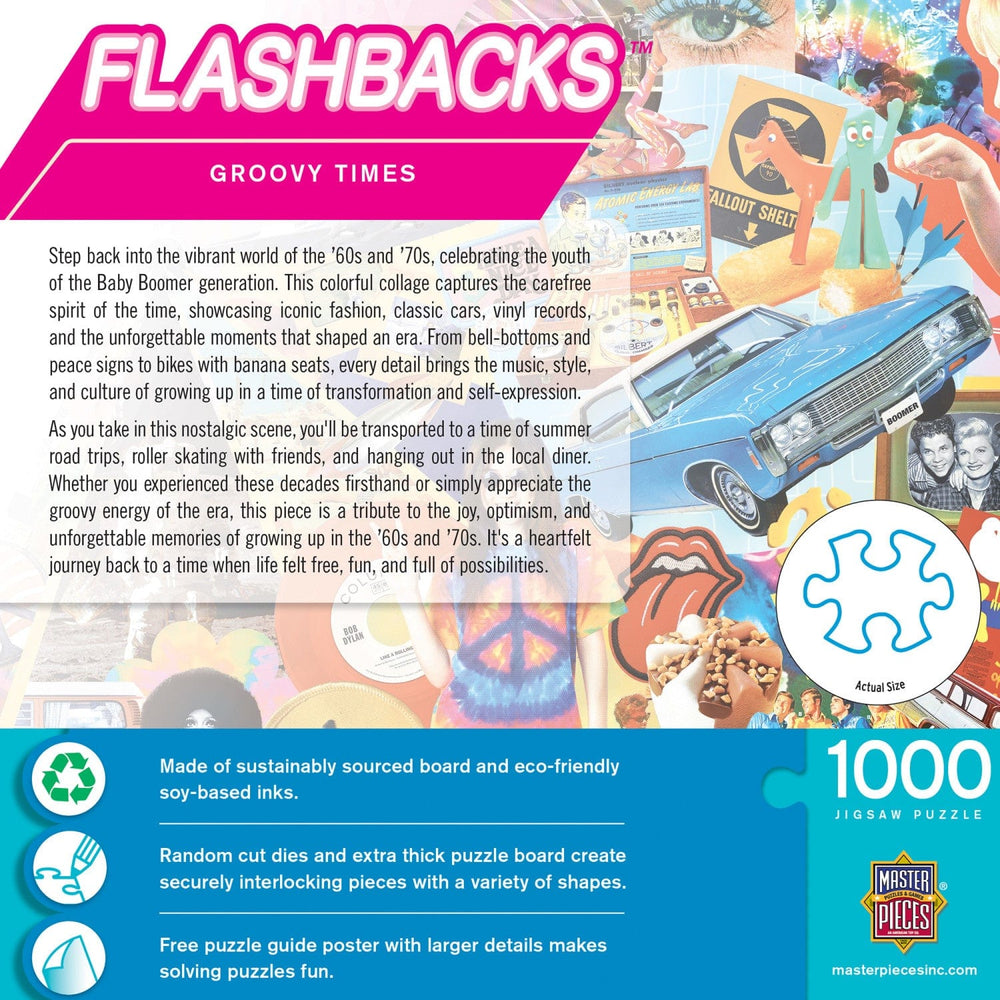 Flashbacks - Groovy Times 1000 Piece Jigsaw Puzzle (ONLINE ORDER ONLY)