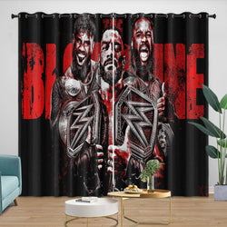 WWE Pattern Curtains Blackout Window Drapes Kids Room Decoration (Online Order Only)