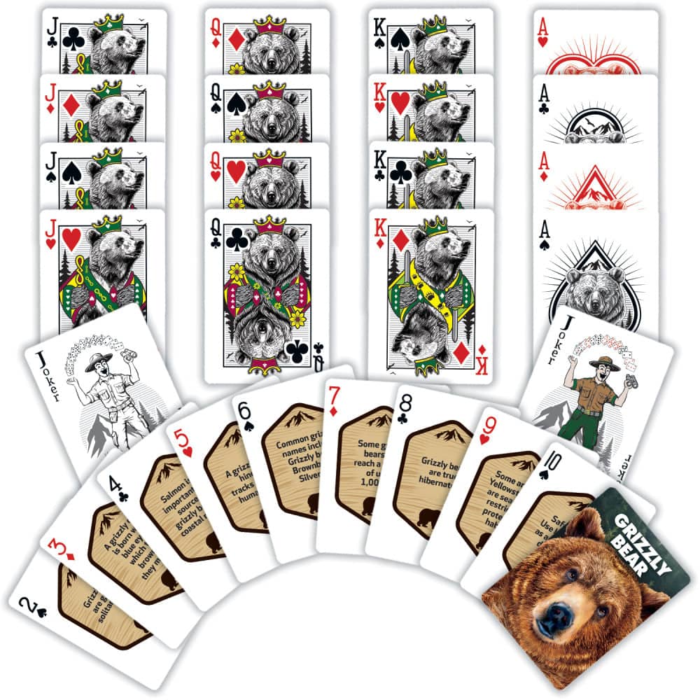 Grizzly Bear Playing Cards - 54 Card Deck (ONLINE ORDER ONLY)