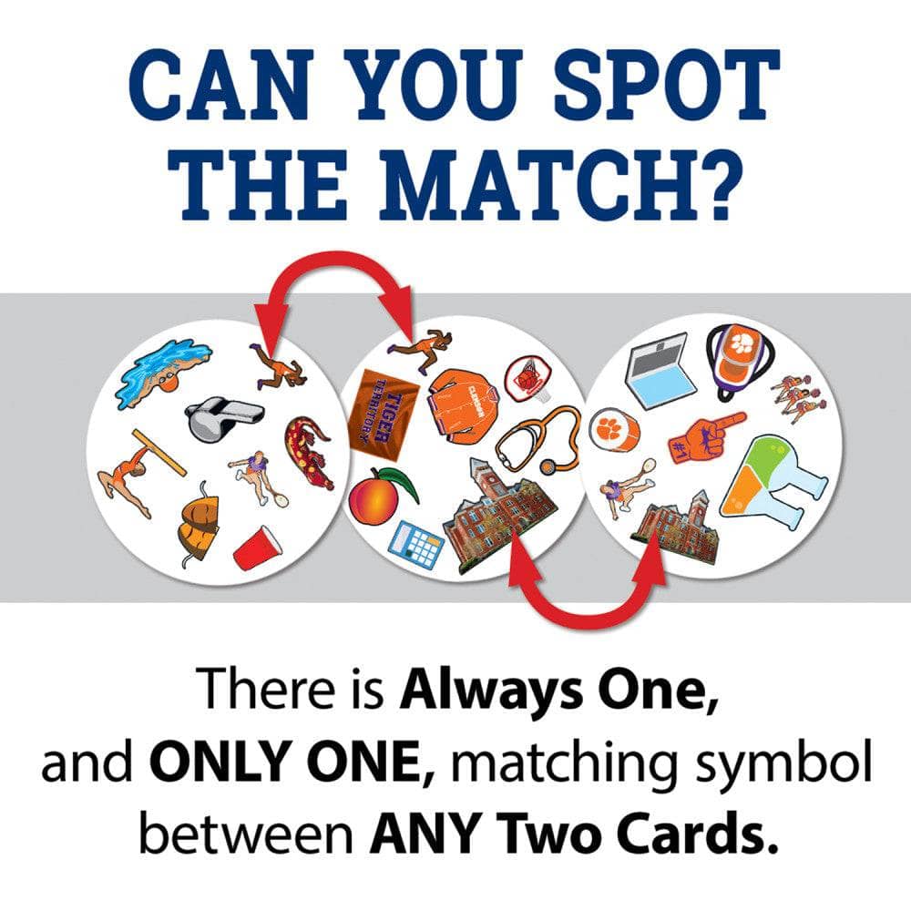 Clemson Tigers Spot It! Card Game (ONLINE ORDER ONLY)