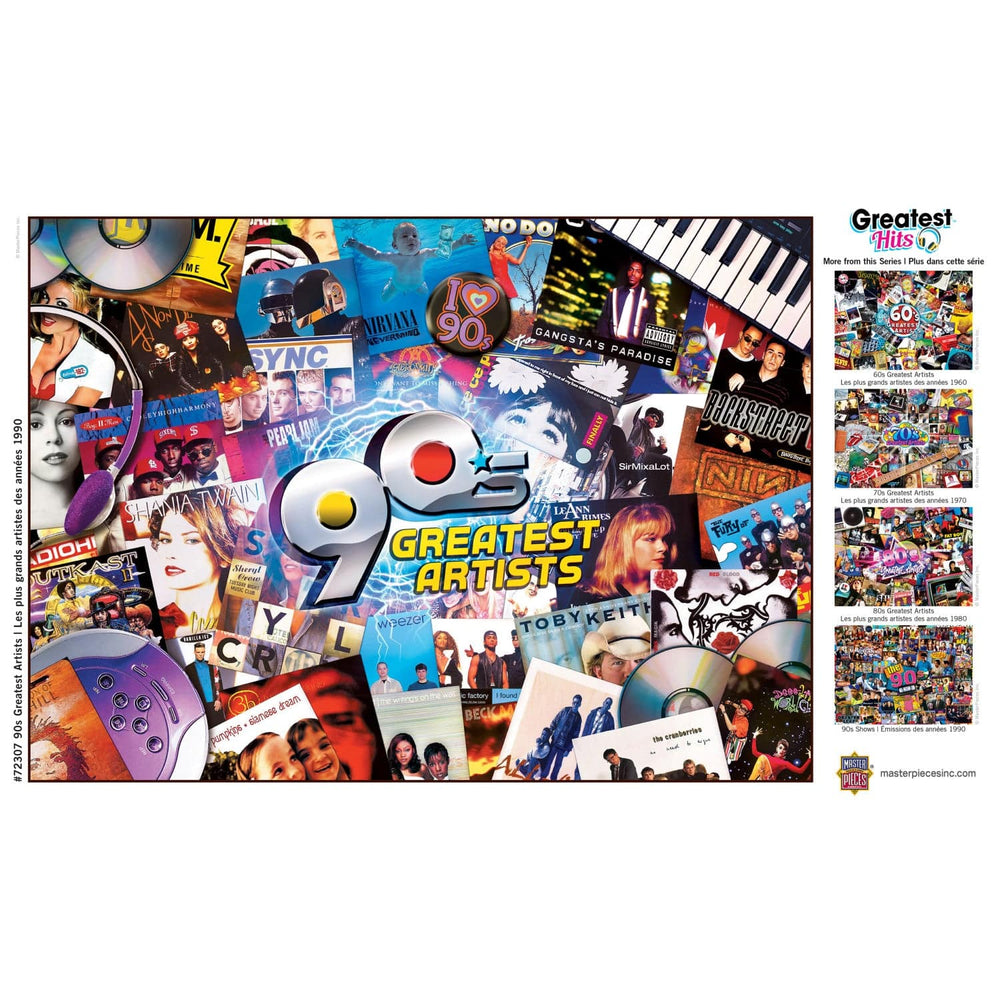 Greatest Hits - 90's Artists 1000 Piece Jigsaw Puzzle (ONLINE ORDER ONLY)
