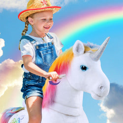 Model X Unicorn Ride On Toy for Age 3-4 Rainbow (ONLINE ORDER ONLY)