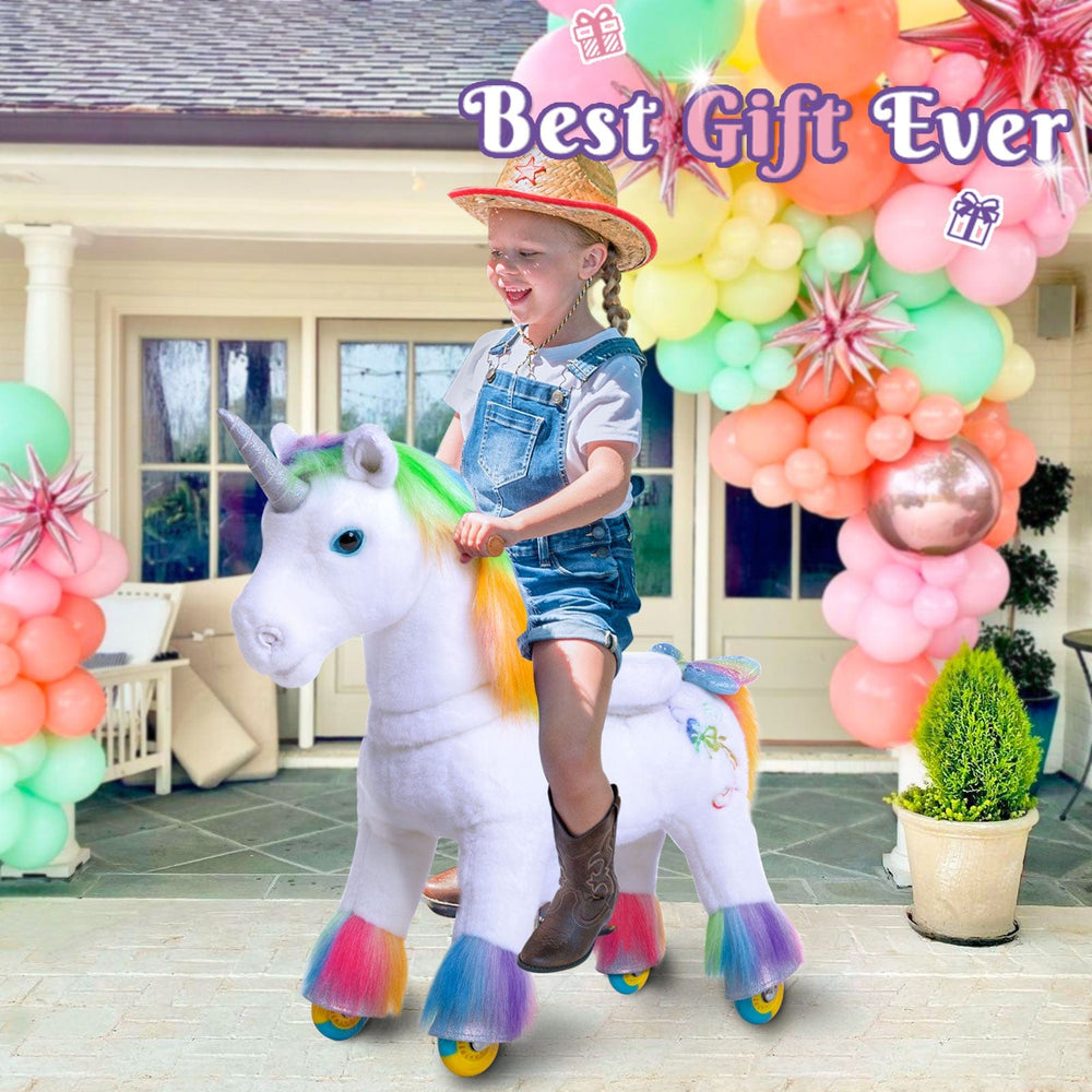 Model X Ride on Rainbow Unicorn for Age 4-7 (ONLINE ORDER ONLY)