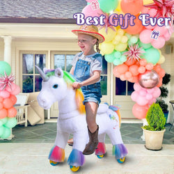 Model X Ride on Rainbow Unicorn for Age 4-7 (ONLINE ORDER ONLY)