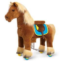 Model X Horse Ride On Toy for Age 4-7 Brown (ONLINE ORDER ONLY)
