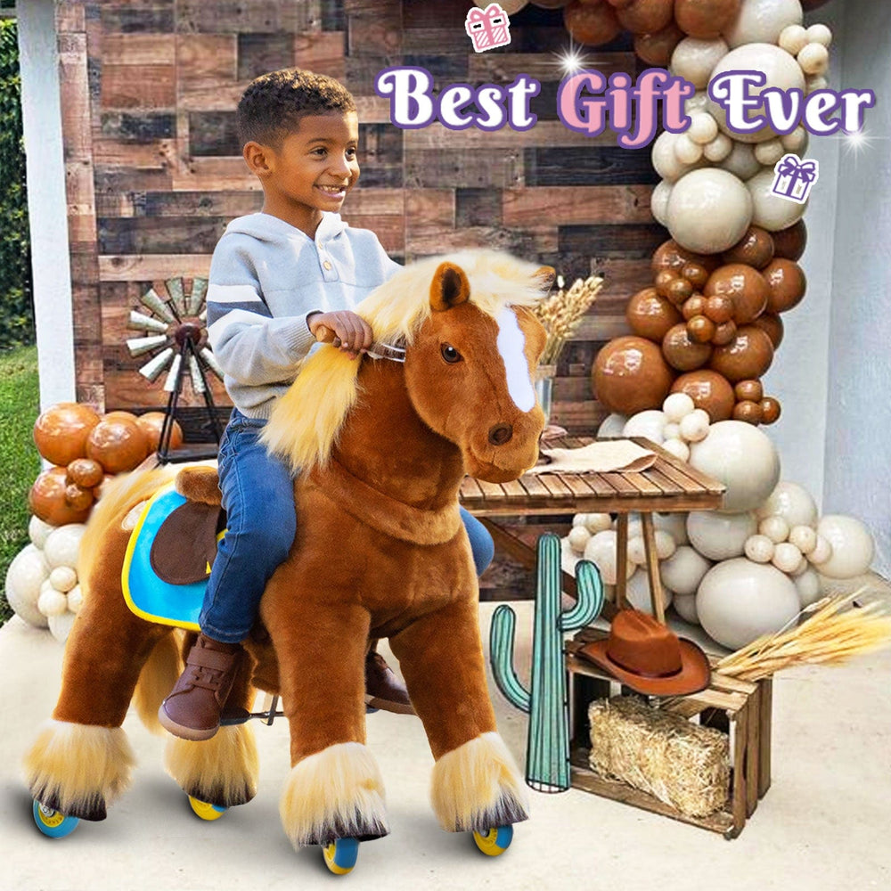 Model X Horse Ride On Toy for Age 4-7 Brown (ONLINE ORDER ONLY)