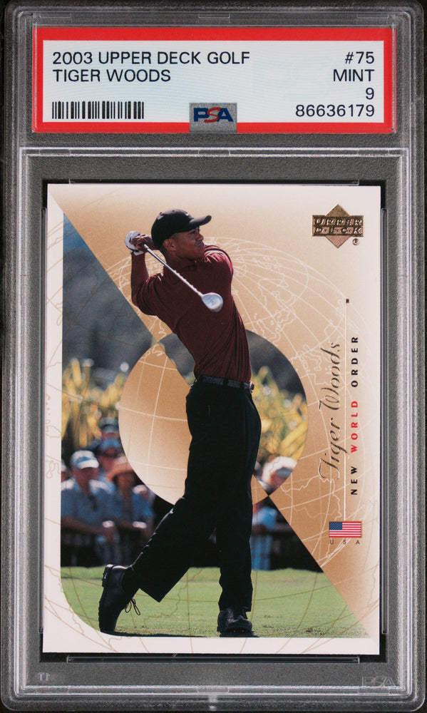 2003 UPPER DECK GOLF TIGER WOODS  #75 - PSA 9 (Online Order Only)