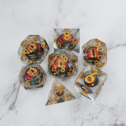 1d6 Moving Eye Sharp Edge DnD Dice | Acrylic RPG Gaming Dice (ONLINE ORDER ONLY)