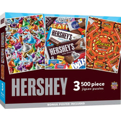 Hershey - 500 Piece Jigsaw Puzzles 3 Pack (ONLINE ORDER ONLY)