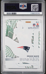 Graded 2024 Panini Illusions Drake Maye #2 Illusionists Emerald Rookie RC Football Card PSA 10 Gem Mint (ONLINE ORDER ONLY)