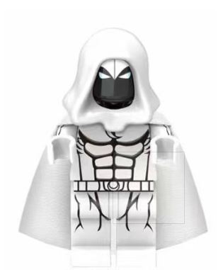 White Cloaked Vigilante Custom Minifig (ONLINE ORDER ONLY)