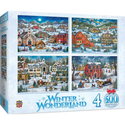 Winter Wonderland - 500 Piece Jigsaw Puzzles 4-Pack (ONLINE ORDER ONLY)