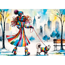 Catwalk Couture - Fashionista and Feline 1000 Piece Jigsaw Puzzle