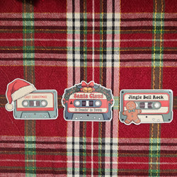 Vintage Christmas Music Cassette Stickers (ONLINE ORDER ONLY)