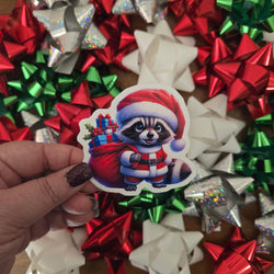 Festive Racoon Christmas Stickers (ONLINE ORDER ONLY)