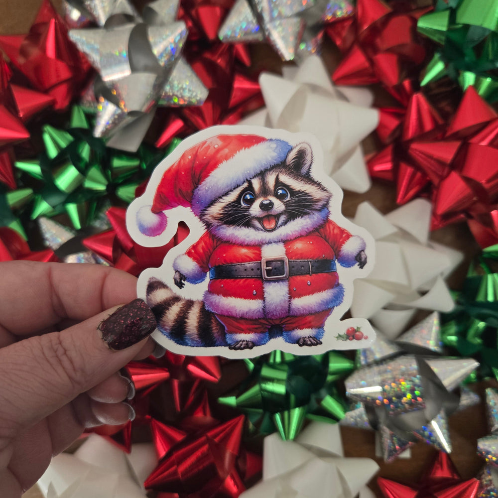 Festive Racoon Christmas Stickers (ONLINE ORDER ONLY)
