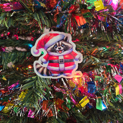 Festive Racoon Christmas Stickers (ONLINE ORDER ONLY)