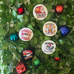 Round Cheeky Christmas Stickers (ONLINE ORDER ONLY)