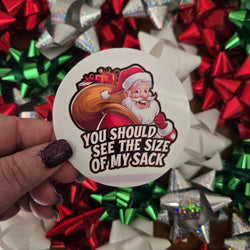 Round Cheeky Christmas Stickers (ONLINE ORDER ONLY)
