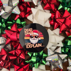 Round Cheeky Christmas Stickers (ONLINE ORDER ONLY)