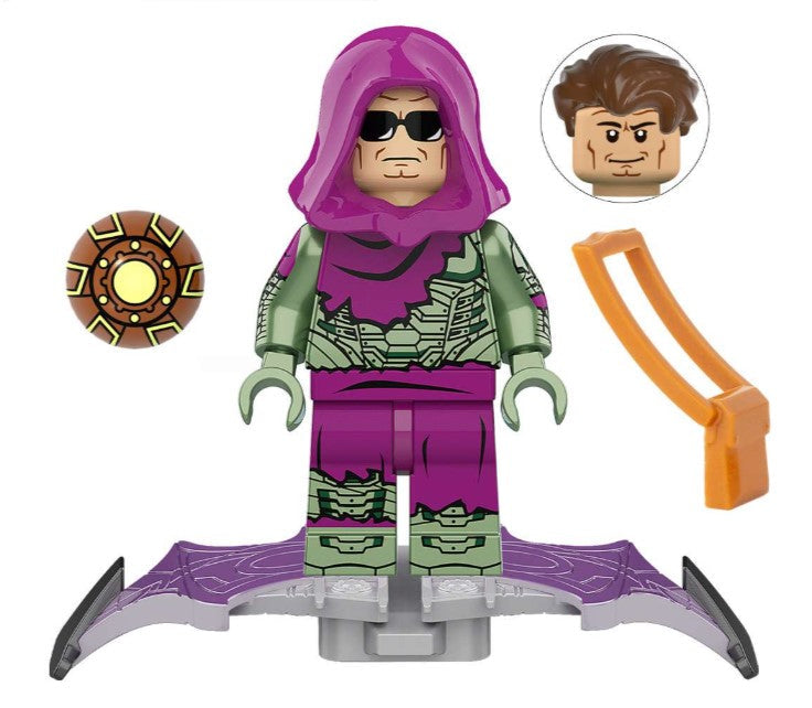 Green Glider Villain Custom Minifig - Battle worn (ONLINE ORDER ONLY)