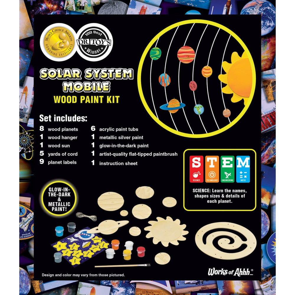 NASA - Solar System Mobile Wood Craft & Paint Kit (ONLINE ORDER ONLY)