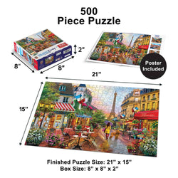 Travel Diary - Parisian Charm 500 Piece Jigsaw Puzzle
