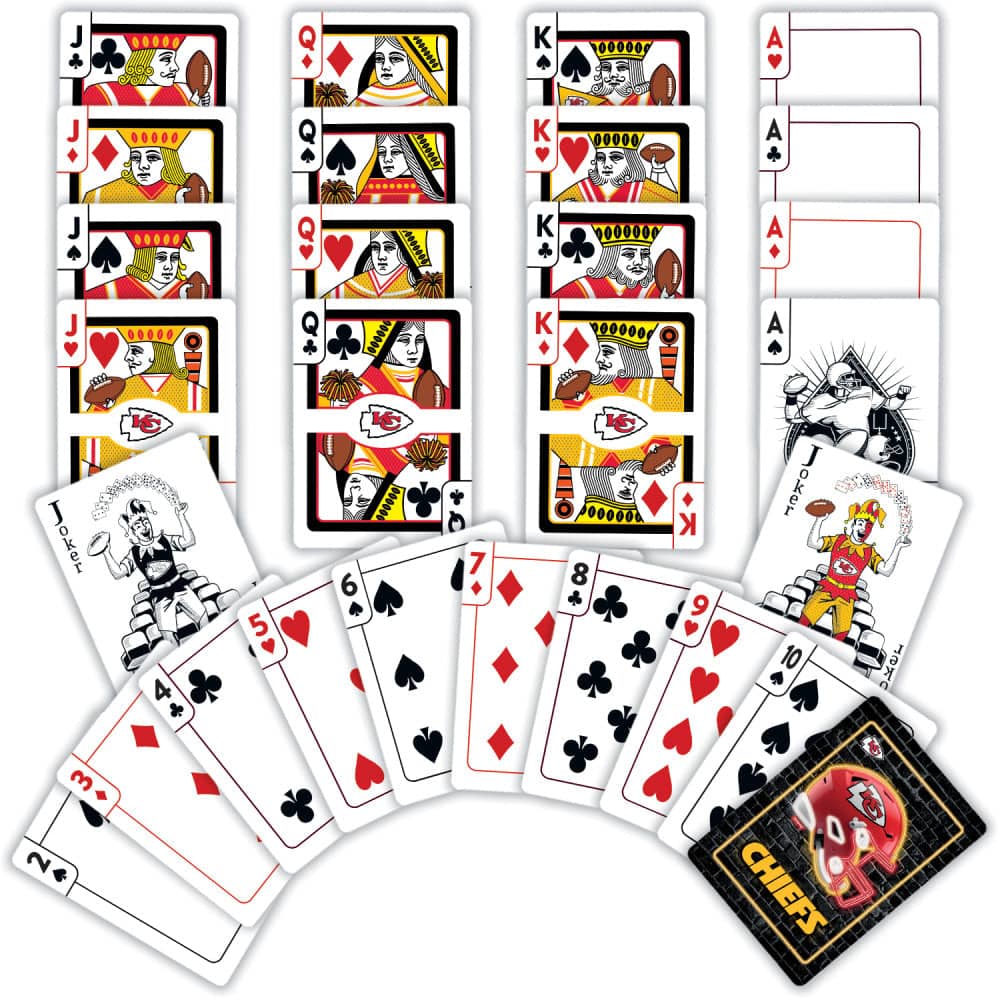 Kansas City Chiefs Neon Playing Cards - 54 Card Deck