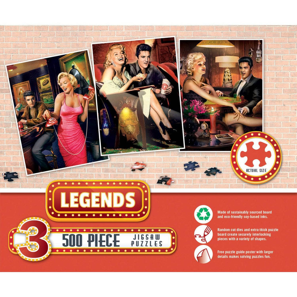 Legends - 500 Piece Jigsaw Puzzles 3 Pack (ONLINE ORDER ONLY)