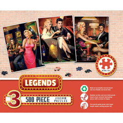 Legends - 500 Piece Jigsaw Puzzles 3 Pack (ONLINE ORDER ONLY)