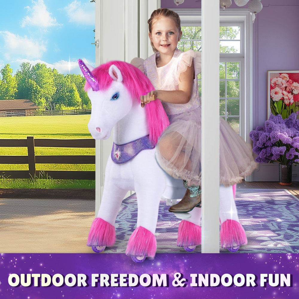 Model Y Pink/Purple Unicorn Rideable Toy for Age 4-7 (ONLINE ORDER ONLY)