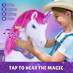 Model Y Pink/Purple Unicorn Rideable Toy for Age 4-7 (ONLINE ORDER ONLY)